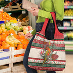 Aussie Sun Parakeet Christmas Grocery Bag Festive Knitted Pattern Inspired