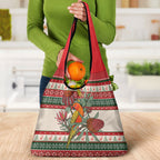 Aussie Sun Parakeet Christmas Grocery Bag Festive Knitted Pattern Inspired