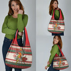 Aussie Sun Parakeet Christmas Grocery Bag Festive Knitted Pattern Inspired