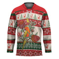 Aussie Sun Parakeet Christmas Hockey Jersey Festive Knitted Pattern Inspired
