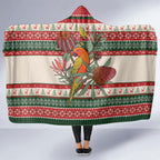 Aussie Sun Parakeet Christmas Hooded Blanket Festive Knitted Pattern Inspired