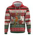 Aussie Sun Parakeet Christmas Hoodie Festive Knitted Pattern Inspired