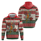 Aussie Sun Parakeet Christmas Hoodie Festive Knitted Pattern Inspired