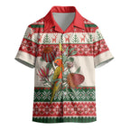 Aussie Sun Parakeet Christmas Kid Hawaiian Shirt Festive Knitted Pattern Inspired