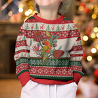 Aussie Sun Parakeet Christmas Kid Ugly Christmas Sweater Festive Knitted Pattern Inspired