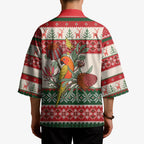 Aussie Sun Parakeet Christmas Kimono Festive Knitted Pattern Inspired