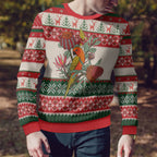 Aussie Sun Parakeet Christmas Ugly Christmas Sweater Festive Knitted Pattern Inspired