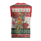 Aussie Sun Parakeet Christmas Knitted V-Neck Vest Festive Knitted Pattern Inspired