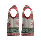 Aussie Sun Parakeet Christmas Knitted V-Neck Vest Festive Knitted Pattern Inspired