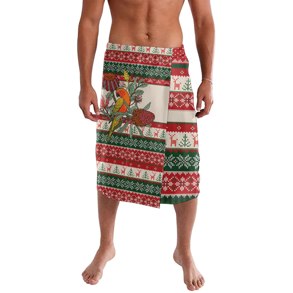 Aussie Sun Parakeet Christmas Lavalava Festive Knitted Pattern Inspired