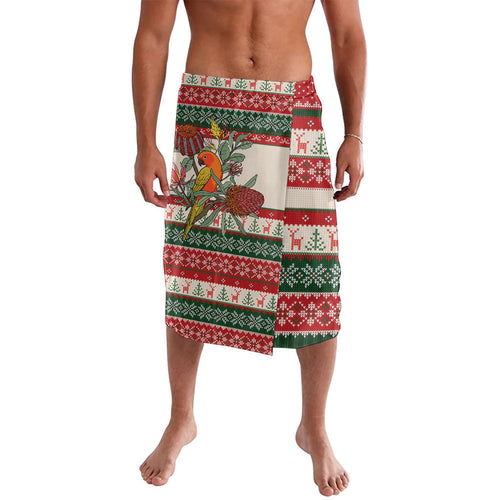 Aussie Sun Parakeet Christmas Lavalava Festive Knitted Pattern Inspired