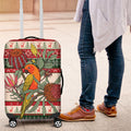 Aussie Sun Parakeet Christmas Luggage Cover Festive Knitted Pattern Inspired