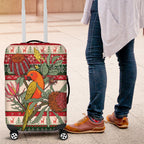 Aussie Sun Parakeet Christmas Luggage Cover Festive Knitted Pattern Inspired