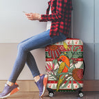Aussie Sun Parakeet Christmas Luggage Cover Festive Knitted Pattern Inspired