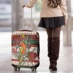 Aussie Sun Parakeet Christmas Luggage Cover Festive Knitted Pattern Inspired