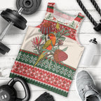 Aussie Sun Parakeet Christmas Men Tank Top Festive Knitted Pattern Inspired