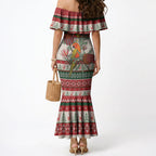 Aussie Sun Parakeet Christmas Mermaid Dress Festive Knitted Pattern Inspired