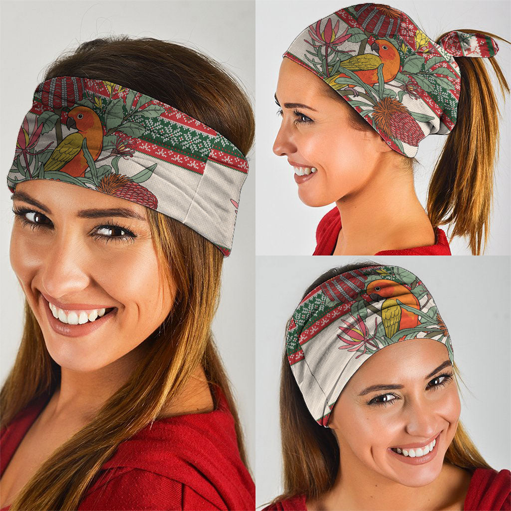 Aussie Sun Parakeet Christmas Neck Gaiter Festive Knitted Pattern Inspired