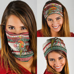 Aussie Sun Parakeet Christmas Neck Gaiter Festive Knitted Pattern Inspired