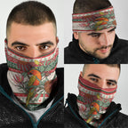 Aussie Sun Parakeet Christmas Neck Gaiter Festive Knitted Pattern Inspired