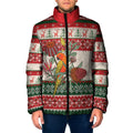 Aussie Sun Parakeet Christmas Padded Jacket Festive Knitted Pattern Inspired