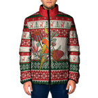Aussie Sun Parakeet Christmas Padded Jacket Festive Knitted Pattern Inspired