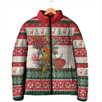 Aussie Sun Parakeet Christmas Padded Jacket Festive Knitted Pattern Inspired