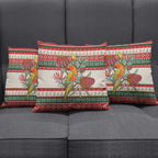 Aussie Sun Parakeet Christmas Pillow Cover Festive Knitted Pattern Inspired