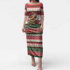 Aussie Sun Parakeet Christmas Puletasi Festive Knitted Pattern Inspired