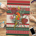 Aussie Sun Parakeet Christmas Puzzle Festive Knitted Pattern Inspired