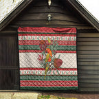 Aussie Sun Parakeet Christmas Quilt Festive Knitted Pattern Inspired