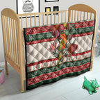 Aussie Sun Parakeet Christmas Quilt Festive Knitted Pattern Inspired