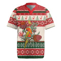Aussie Sun Parakeet Christmas Rugby Jersey Festive Knitted Pattern Inspired