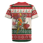 Aussie Sun Parakeet Christmas Rugby Jersey Festive Knitted Pattern Inspired