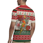 Aussie Sun Parakeet Christmas Rugby Jersey Festive Knitted Pattern Inspired