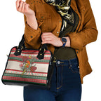 Aussie Sun Parakeet Christmas Shoulder Handbag Festive Knitted Pattern Inspired