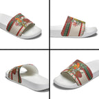 Aussie Sun Parakeet Christmas Slide Sandals Festive Knitted Pattern Inspired
