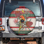Aussie Sun Parakeet Christmas Spare Tire Cover Festive Knitted Pattern Inspired