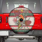 Aussie Sun Parakeet Christmas Spare Tire Cover Festive Knitted Pattern Inspired