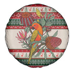 Aussie Sun Parakeet Christmas Spare Tire Cover Festive Knitted Pattern Inspired