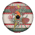Aussie Sun Parakeet Christmas Spare Tire Cover Festive Knitted Pattern Inspired