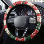Aussie Sun Parakeet Christmas Steering Wheel Cover Festive Knitted Pattern Inspired