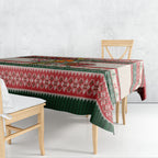 Aussie Sun Parakeet Christmas Tablecloth Festive Knitted Pattern Inspired