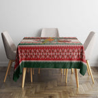 Aussie Sun Parakeet Christmas Tablecloth Festive Knitted Pattern Inspired