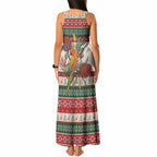 Aussie Sun Parakeet Christmas Tank Maxi Dress Festive Knitted Pattern Inspired