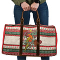 Aussie Sun Parakeet Christmas Travel Bag Festive Knitted Pattern Inspired