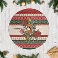 Aussie Sun Parakeet Christmas Tree Skirt Festive Knitted Pattern Inspired