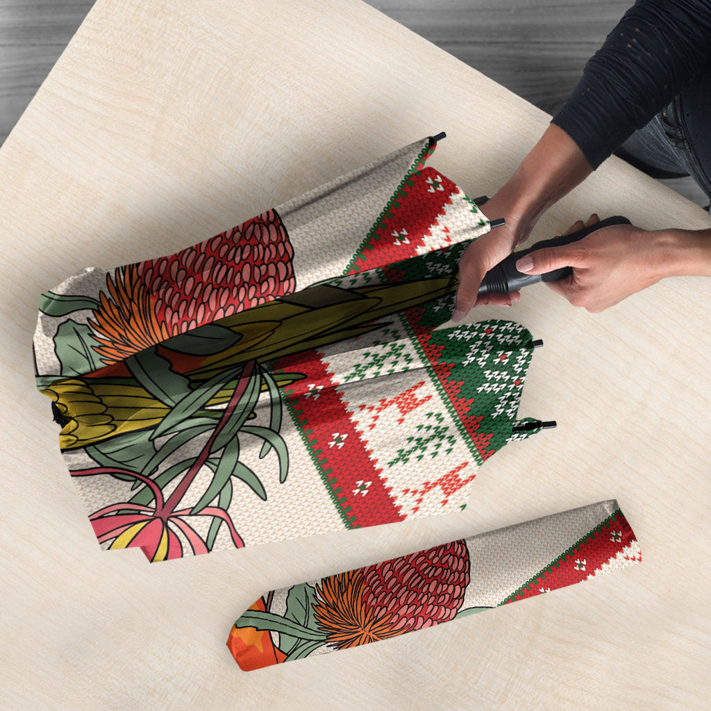 Aussie Sun Parakeet Christmas Umbrella Festive Knitted Pattern Inspired