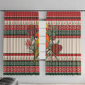 Aussie Sun Parakeet Christmas Window Curtain Festive Knitted Pattern Inspired