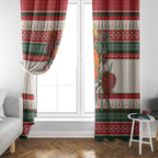 Aussie Sun Parakeet Christmas Window Curtain Festive Knitted Pattern Inspired